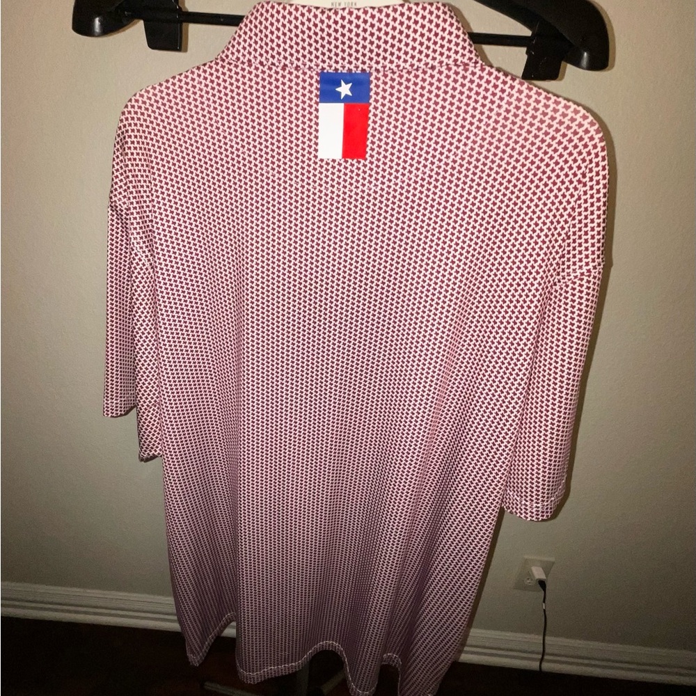 Rhoback Maroon Geometric Button Down Shirt (Texas) - Picture 3 of 4